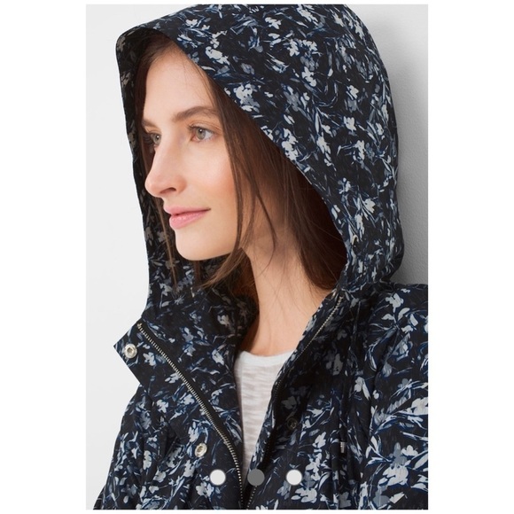 Whbm Abstract Floral Print Parka Jacket size Small - Picture 2 of 8